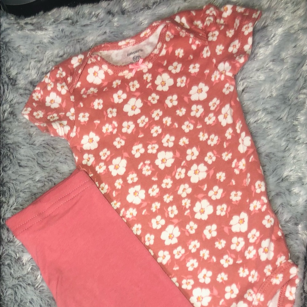 Two piece Outfit. Floral Onsie top and legging